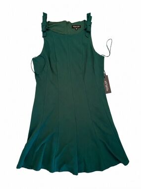 NWT Rachel Zoe Emerald Green Bow Strap Fit & Flare Dress Size 8
